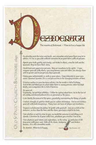 Desiderata (inglés) IV de Dirk H. Wendt