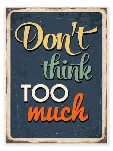 Don‘t think too much de Typobox Editors Choice