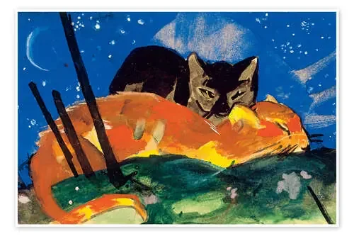 Dos gatos, 1913 de Franz Marc Master Collection