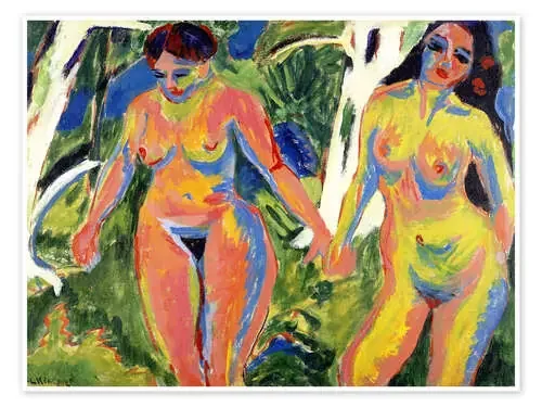 Dos mujeres desnudas en el bosque de Ernst Ludwig Kirchner Bridgeman Images