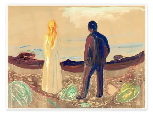 Dos seres humanos. Los solitarios IV de Edvard Munch Master Collection