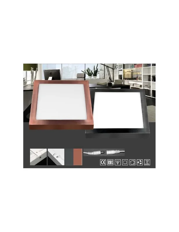 Downlight de Superficie Cuadrado Led 17 cm Bronce Viejo