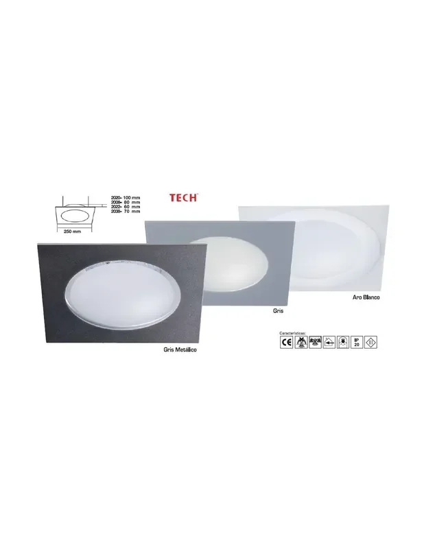 Downlight Led Gris Metálico
