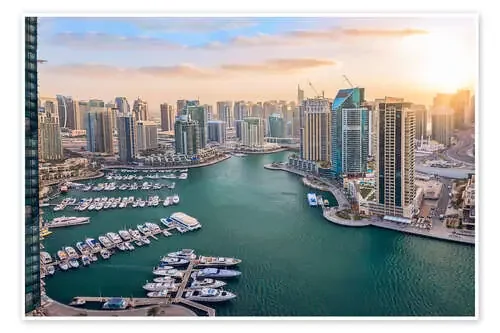 Dubai Marina at Sunset de Dieter Meyrl