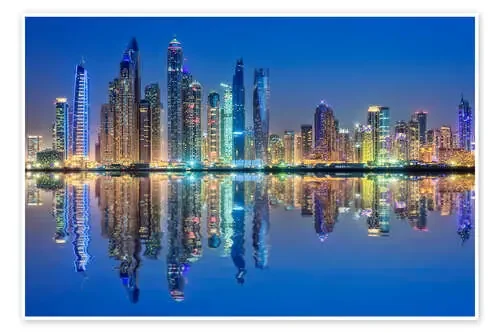 Dubai Marina, blue glow de Dieter Meyrl