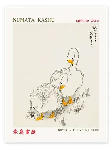 Ducks in the Young Grass de Numata Kashu Exhibition Posters