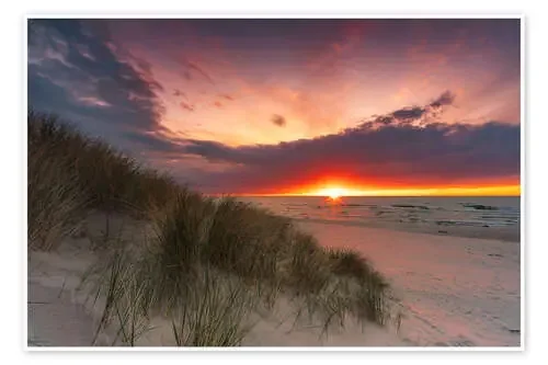 Dunas del mar Báltico al atardecer de Simone Splinter
