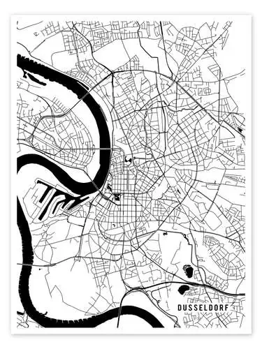 Dusseldorf Germany Map de Main Street Maps