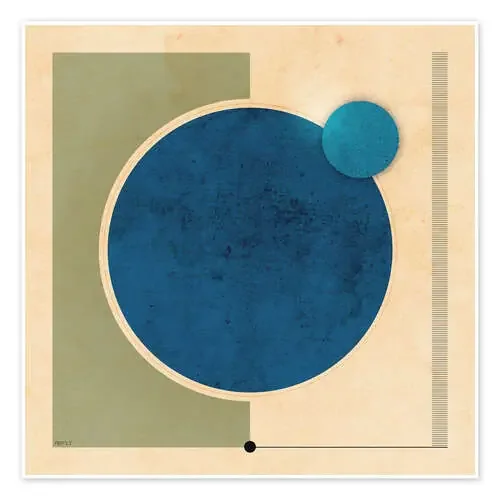 Earth And Moon Graphic de Phil Perkins