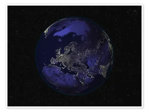 Earth at night – Europe de NASA Stocktrek Images