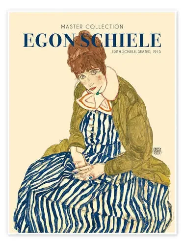 Edith Schiele, seated, 1915 de Egon Schiele Exhibition Posters