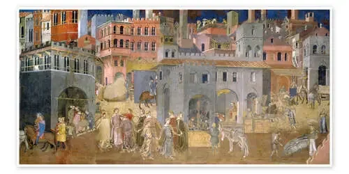 Efectos del buen gobierno en la ciudad de Ambrogio Lorenzetti Master Collection