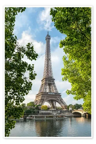 Eiffel Tower on the Seine River, Paris, France de Jan Christopher Becke
