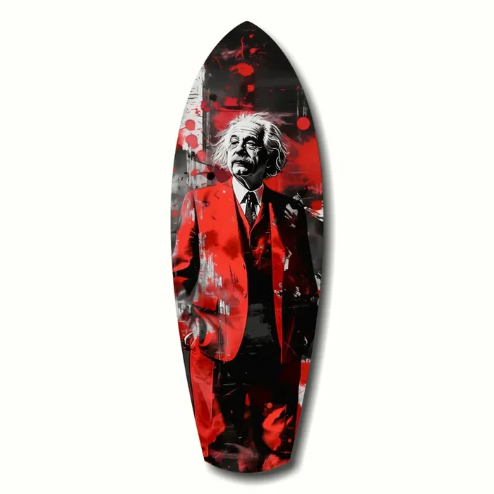 Einstein Mood V2 Glass Wall Art – 12 » X 35 «