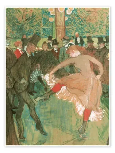 El baile en Moulin Rouge (detalle) de Henri de Toulouse-Lautrec Master Collection