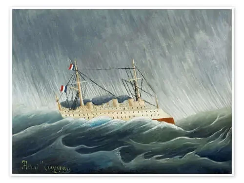 El barco que lanza tormentas de Henri Rousseau Master Collection
