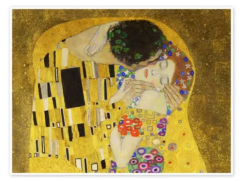 El beso (detalle) III de Gustav Klimt Master Collection
