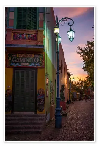 El Caminito at dusk, La Boca, Buenos Aires, Argentina Robert Harding