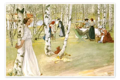El desayuno en el campo de Carl Larsson Bridgeman Images