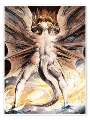 El Gran Dragón Rojo y la Mujer revestida en Sol de William Blake Master Collection