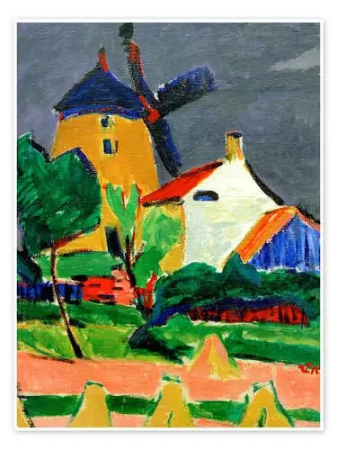 El molino de viento en Moritzburg de Ernst Ludwig Kirchner akg-images