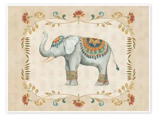 Elephant Walk III de Daphne Brissonnet Wild Apple Graphics