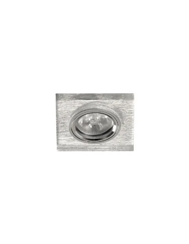 Empotrable Cuadrado Cristal Fondo Plata