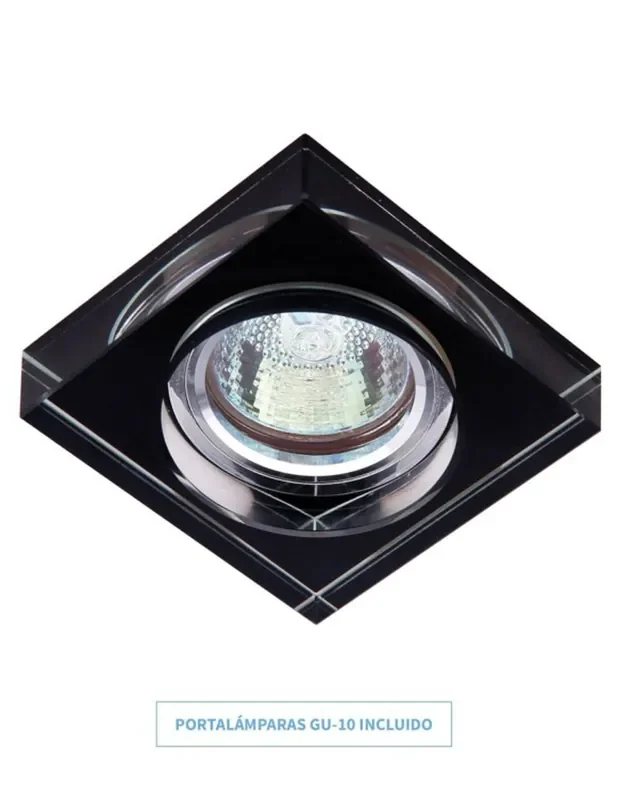 Empotrable Negro/Cromo Cristal