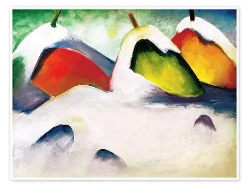 En cuclillas en la nieve de Franz Marc Master Collection