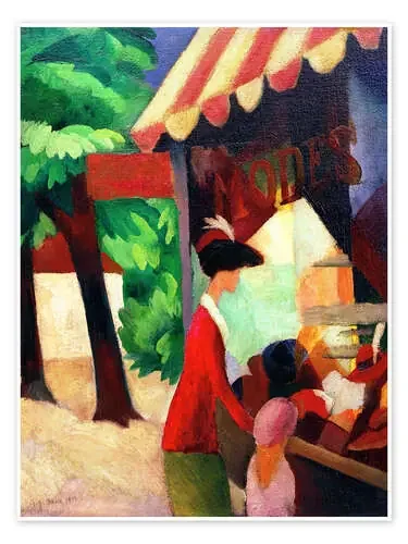 En frente de la tienda de sombreros de August Macke akg-images