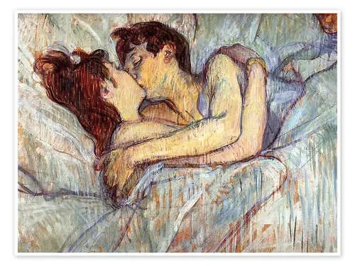 En la cama el beso de Henri de Toulouse-Lautrec Master Collection