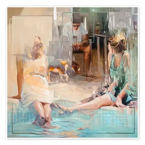 En la piscina de Johnny Morant