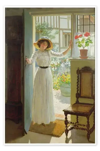 En la puerta principal de William Henry Margetson Bridgeman Images
