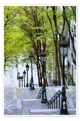Escaleras al monte de Sacré Cœur de Walter Bibikow Danita Delimont