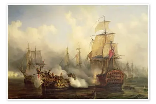 Escena la batalla de Trafalgar de Auguste Etienne Francois Mayer Bridgeman Images