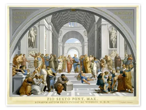 Escuela de Atenas (después de Rafael) 1771-79 de Giovanni Volpato ARTOTHEK