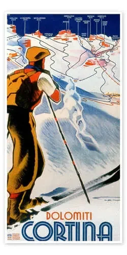Esquiar en Cortina, Dolomitas de Vintage Ski Collection