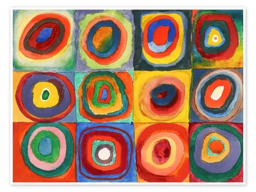 Estudio de color – Cuadros y círculos, 1913 de Wassily Kandinsky Master Collection