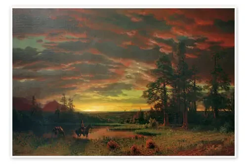 Evening on the Prairie de Albert Bierstadt akg-images