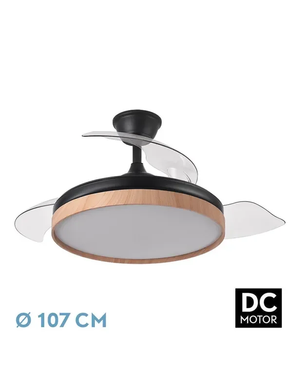 Evros Ventilador de Techo Alto Rendimiento Retráctil