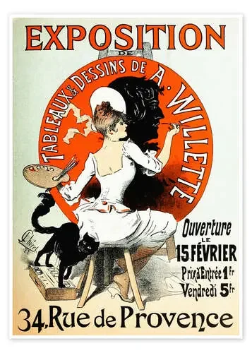 Exposición de A. Willette (francés) de Jules Chéret Master Collection
