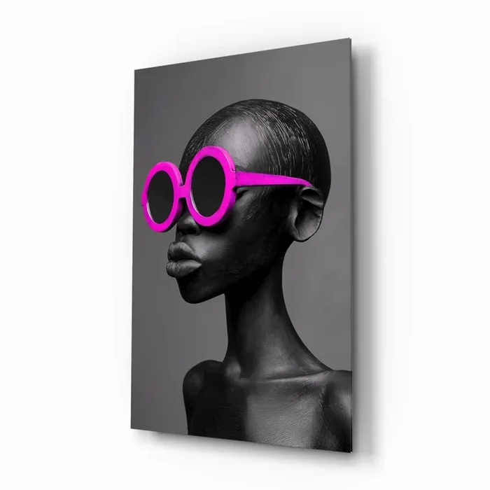 Faces of Colors Glass Wall Art Designer Collection – 28.5 » X 18 «