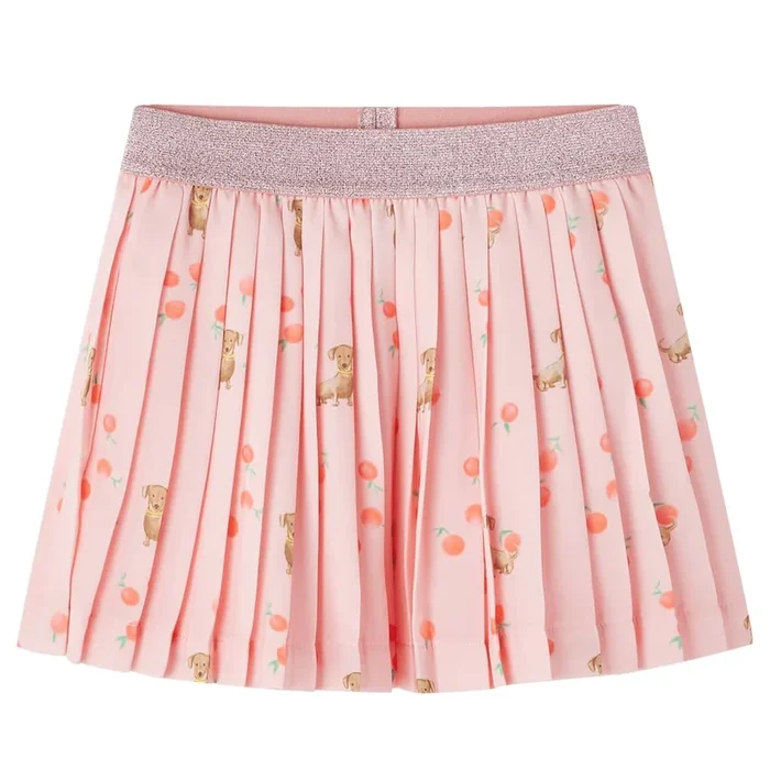 Falda plisada infantil naranja claro 92