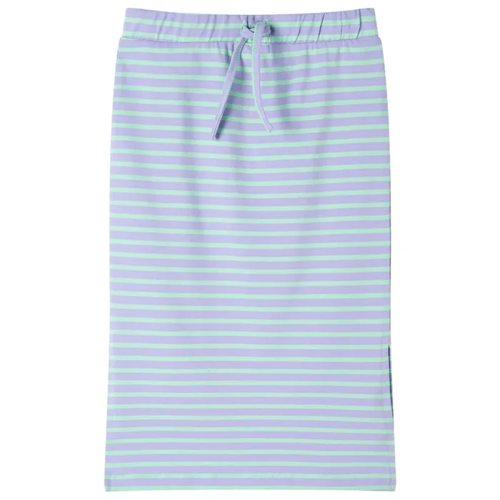 Falda recta infantil con rayas menta brillante 116
