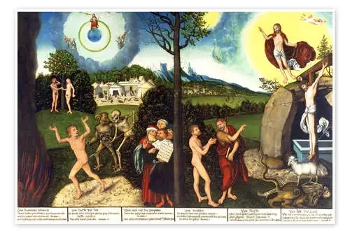 Fall and redemption of man de Lucas Cranach d.Ä. ARTOTHEK