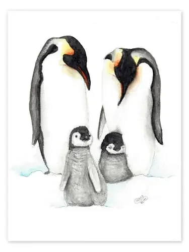 Familia de pingüinos de Nadine Conrad