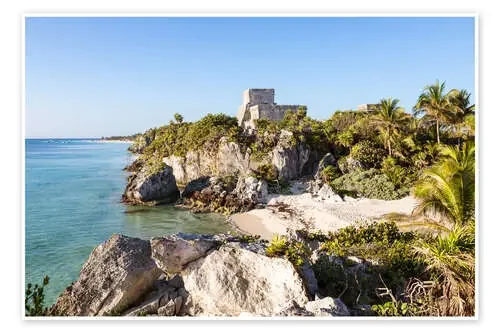 Famous maya ruins of Tulum on the caribbean sea, Mexico de Matteo Colombo
