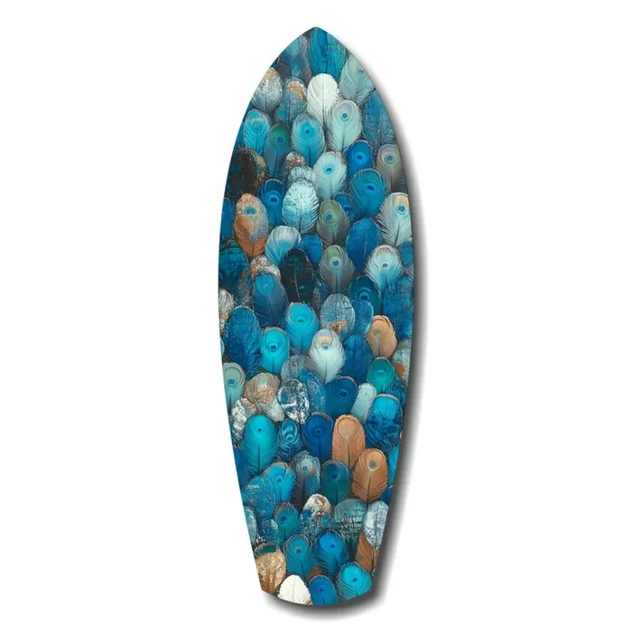 Feathers of the Haven Glass Wall Art – 12 » X 35 «