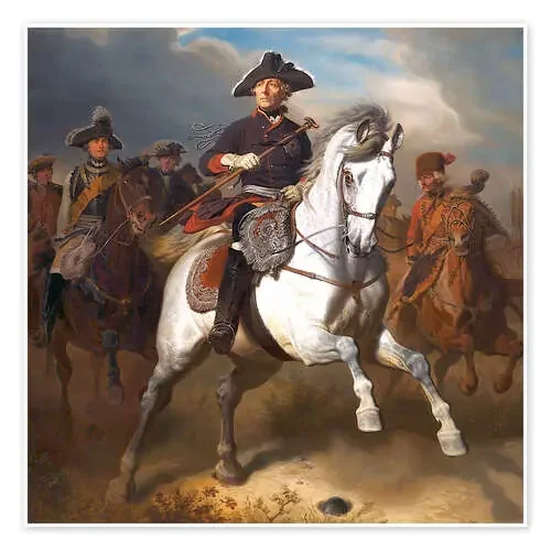 Federico II el Grande a caballo de Wilhelm Camphausen ARTOTHEK