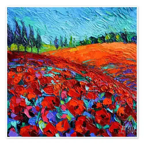 Field of poppies de Mona Edulesco